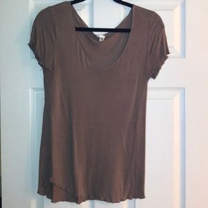 Brown loose tee